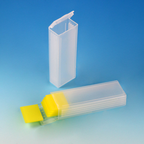 slide mailer polypropylene flip top for 5 slides natural 
